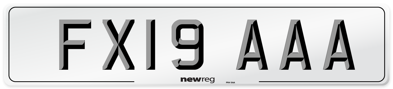 FX19 AAA Number Plate from New Reg